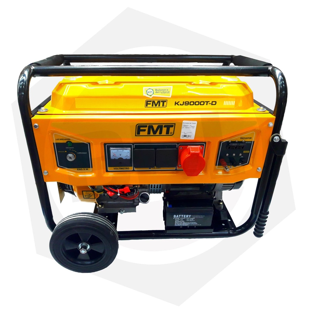 GENERADOR FMT 4T 16 HP.TRIF.ENC.ELECT.S/BATERIA KJ9000T-D 7 KVA.