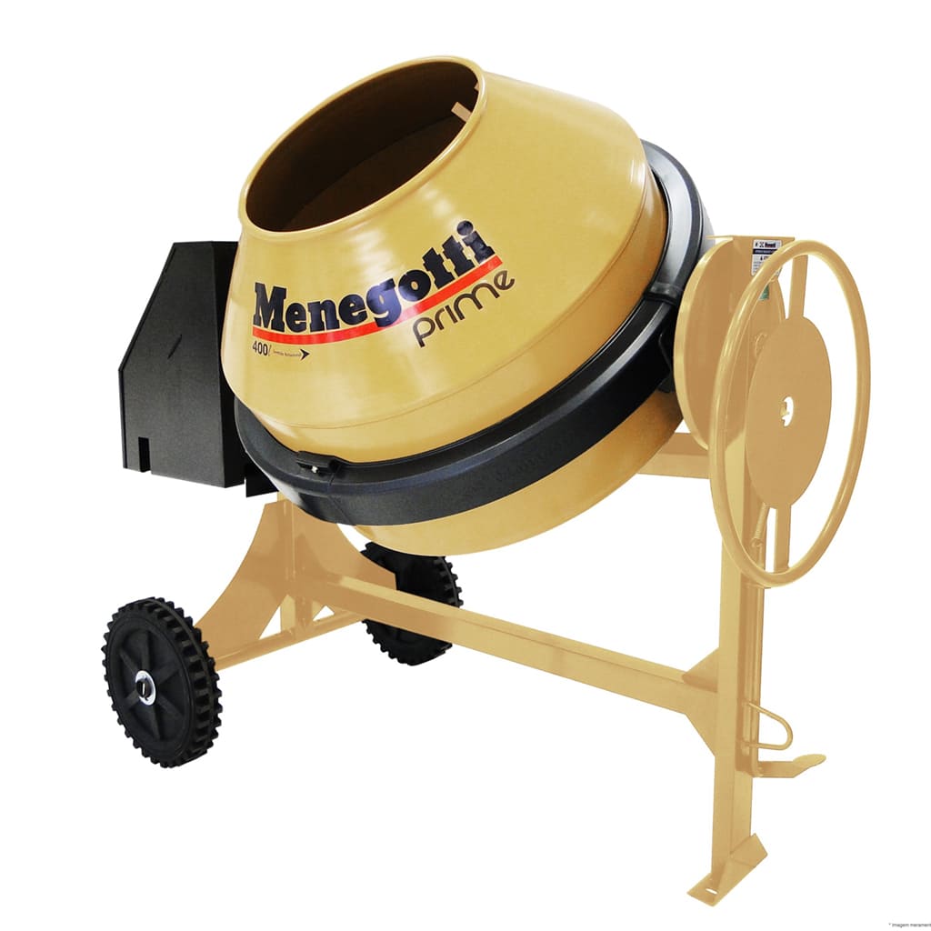 HORMIGONERA VOLTEO MENEGOTTI R/MACIZA S/MOTOR PRIME 400 LT.