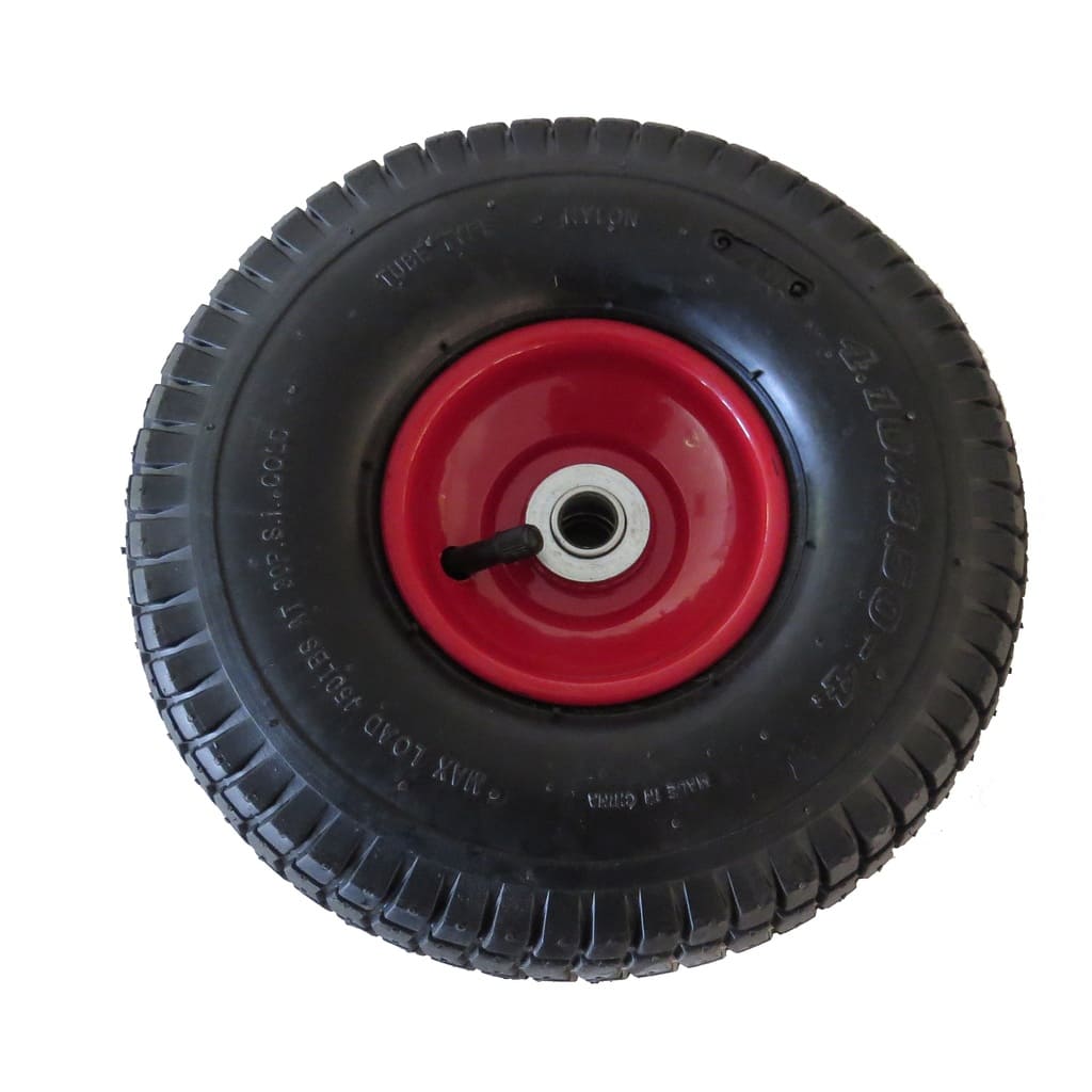 RUEDA NEUMAT.LLANTA CHAPA ROJA FMT P/CARRO PAQ.4 TELAS 10&quot; / 350 X 4 MM.