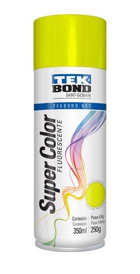 PINTURA AEROSOL TEKBOND ESMALTE SINTETICO FLUORECENTE AMARILLO 200 CC.