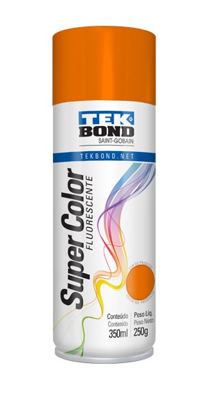 PINTURA AEROSOL TEKBOND FLUORECENTE NARANJA 200 CC.