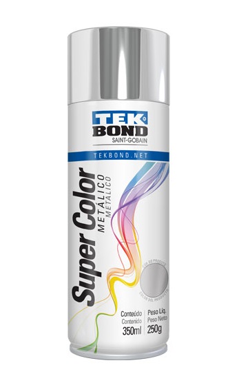 PINTURA AEROSOL TEKBOND ESMALTE SINTETICO METALICO CROMADO 200 CC.