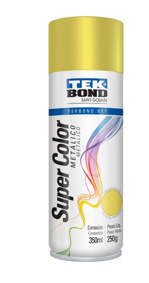 PINTURA AEROSOL TEKBOND ESMALTE SINTETICO METALICO DORADO 200 CC.