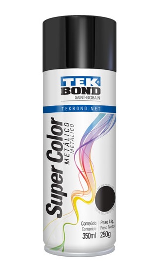 PINTURA AEROSOL TEKBOND ESMALTE SINTETICO METALICO NEGRO 200 CC.