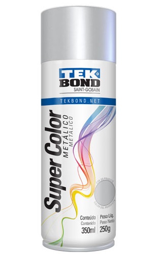 PINTURA AEROSOL TEKBOND ESMALTE SINTETICO METALICO PLATA 200 CC.