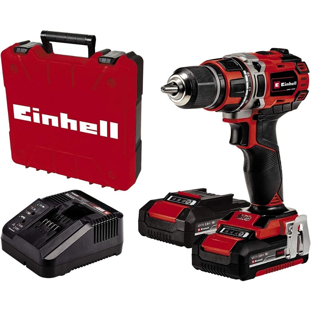 TALADRO EINHELL C/PERCUTOR 18 V. C/CARGADOR Y BATERIA TP-CD 18/50 LI-I BL KIT