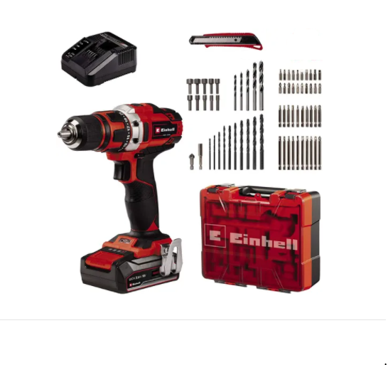 ATORNILLADOR EINHELL 18 V. C/CARG. 2 BAT. TE-CD 18/40 Li-i +64 (2x2,0Ah)