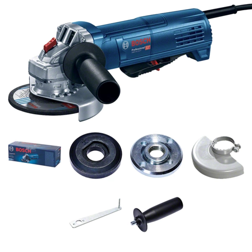 AMOLADORA ANG.BOSCH 900 W.11000 RPM.INTERR-HOMBRE MUERTO GWS 9-125P 5&quot;