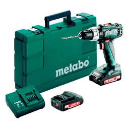 [METASB18L] TALADRO ATORN.METABO C/2 BAT.C/CARGADOR 18 V. SB 18 L 13 MM.